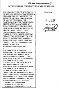 First page of the Nevada Supreme Court decision 21-13709